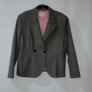 Danny & Nicole 12 Petite Gingham Print with Pink Liner Jacket